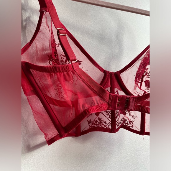 Thistle And Spire Verona Embroidered Longline Bra 34 DD - Picture 7 of 13